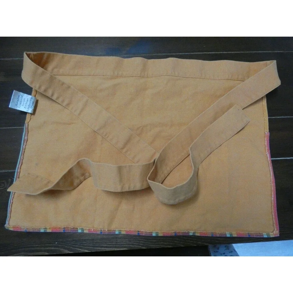 Isabella's Journey Multicolor Canvas Apron Waist Half 3 Front Pockets Striped